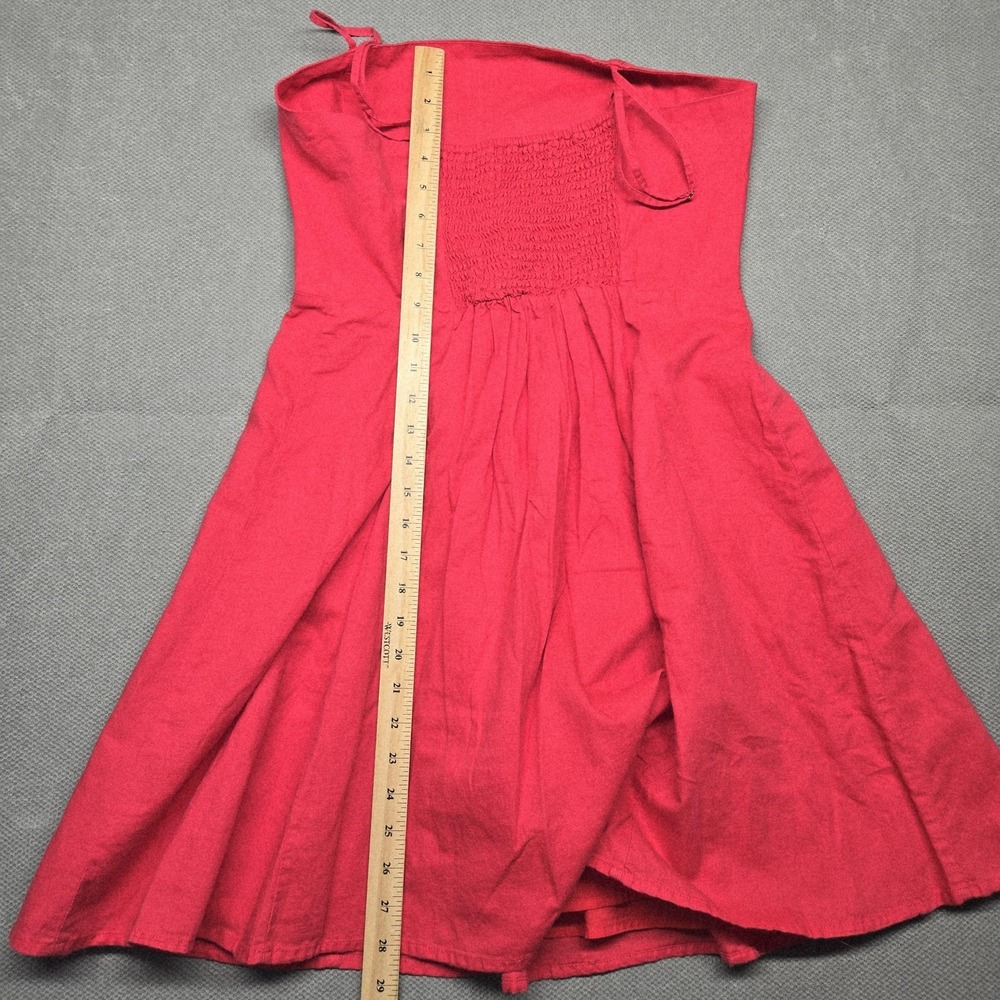 GAP Dress Womens S Pink Sundress Fit & Flare Short Sleeveless Smocked Strappy‎ - Picture 9 of 15